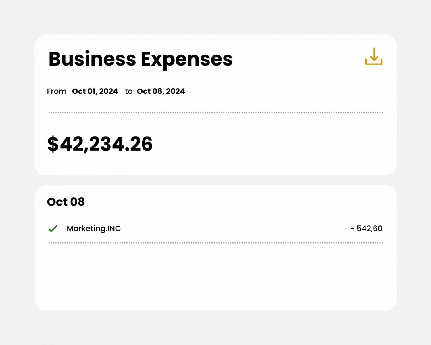 Easy Bookkeeping Dashboard